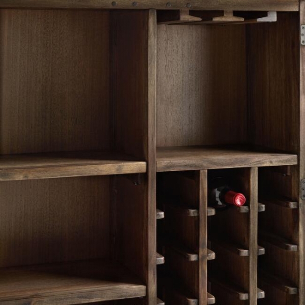 Шкаф для вина в дереве Лофт